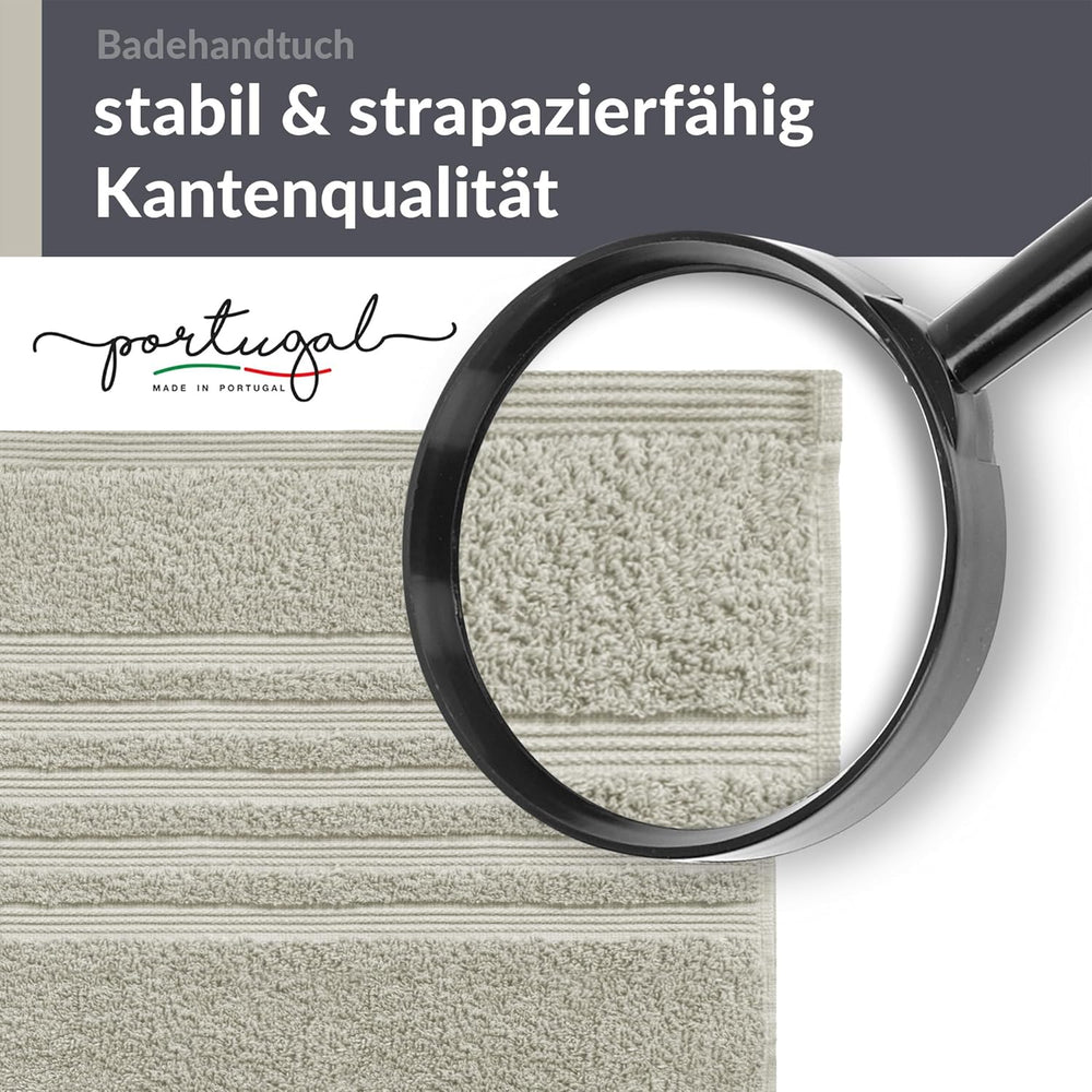 Duschtuch groß 100x150 cm 2er Set Grau - Kiesel
