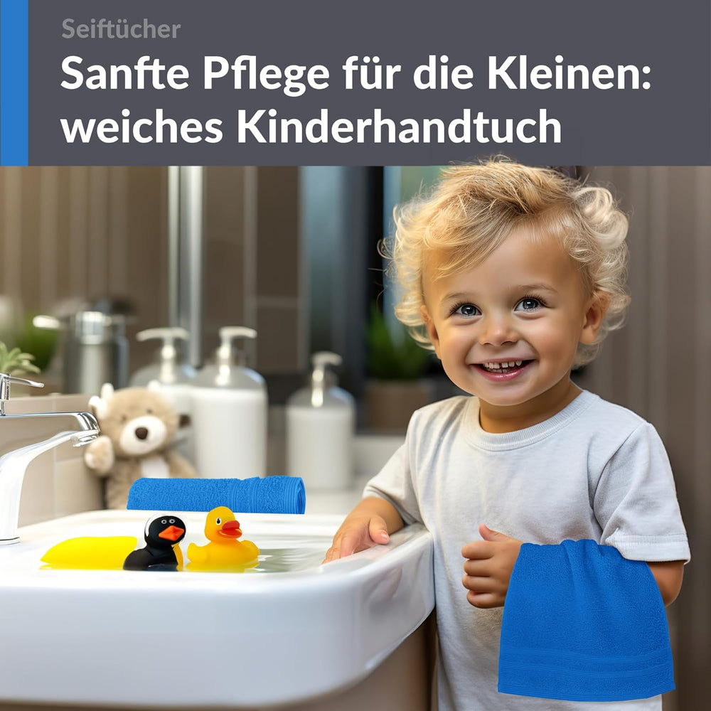 Waschlappen 30x30 cm 2er Set Blau - Capri