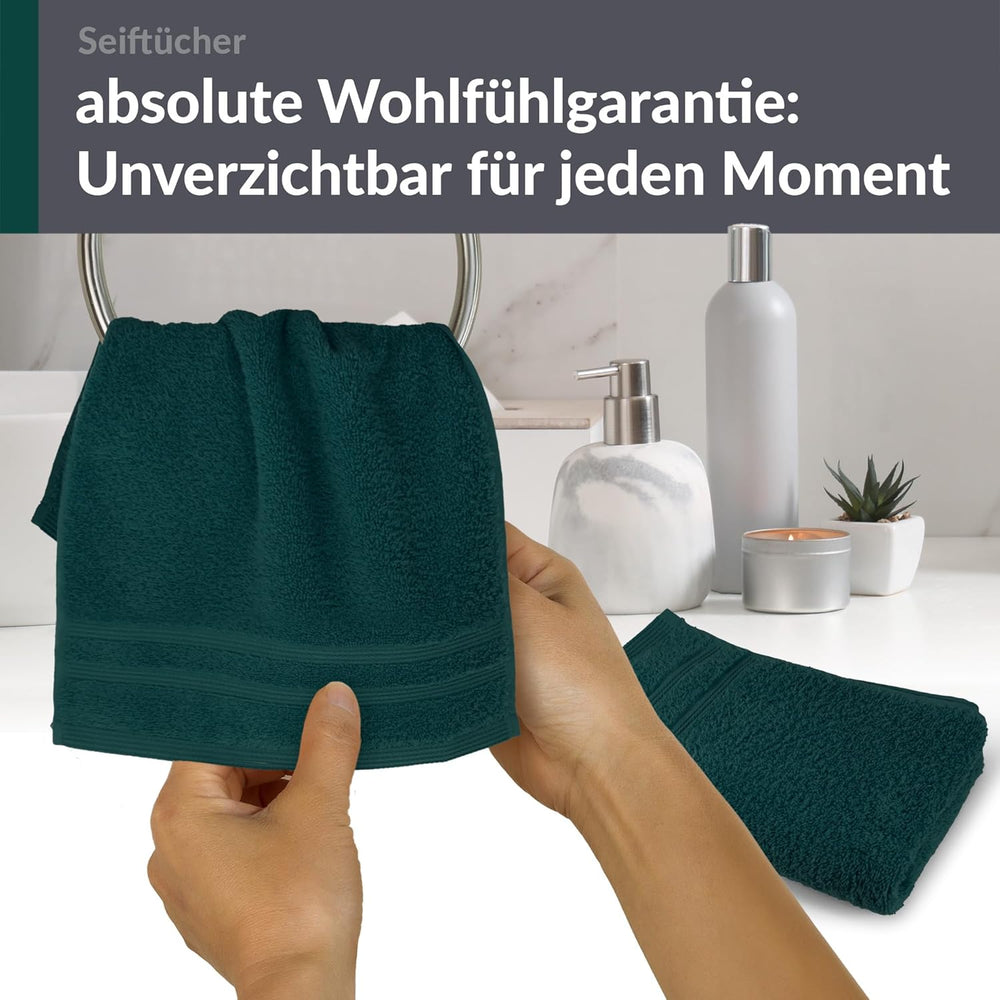Waschlappen 30x30 cm 2er Set Grün - Opal
