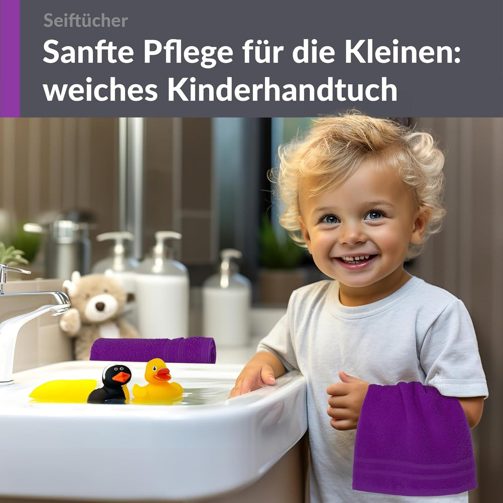 Waschlappen 30x30 cm 2er Set  Lila - Aubergine