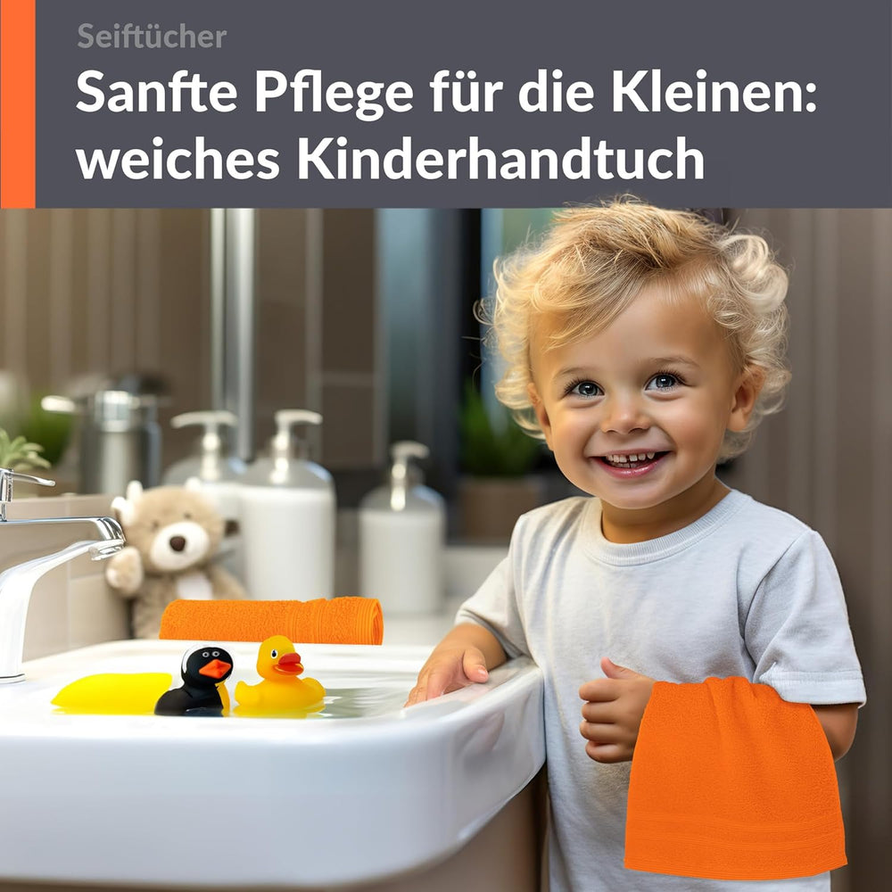 Waschlappen 30x30 cm 2er Set Orange - Clementinen