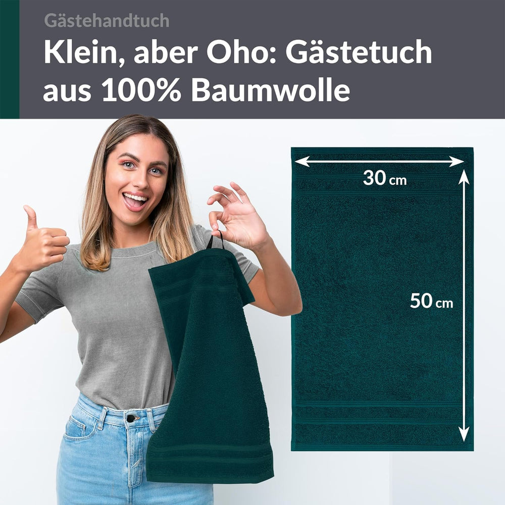 Gästehandtücher 30x50 cm Grün - Opal