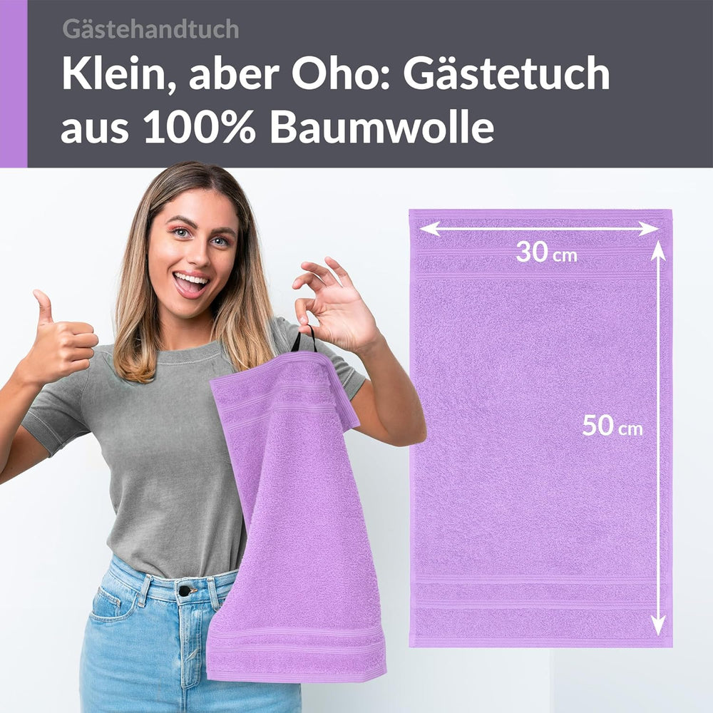Gästehandtücher 30x50 cm Lila - Flieder