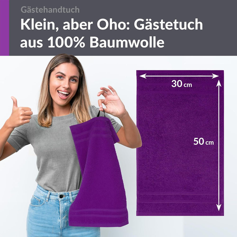 Gästehandtücher 30x50 cm Lila - Aubergine