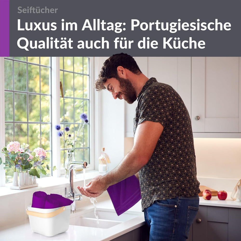 Waschlappen Set 30x30 cm 6 Stück Lila - Aubergine