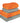 Handtuch Set Orange - Grau, 2x Duschtücher 70x140 cm und Handtücher 2x 50x100 cm