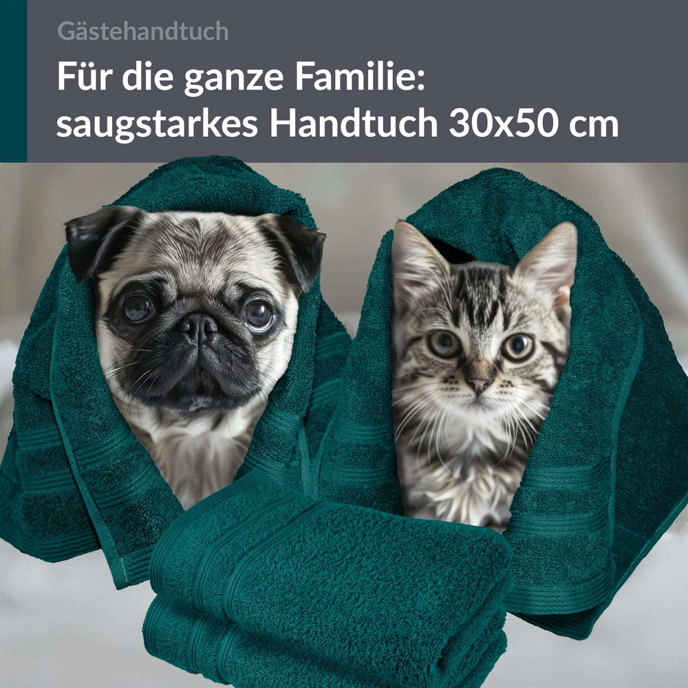 Gästehandtücher Set 30x50 cm 4 Stück Grün - Opal