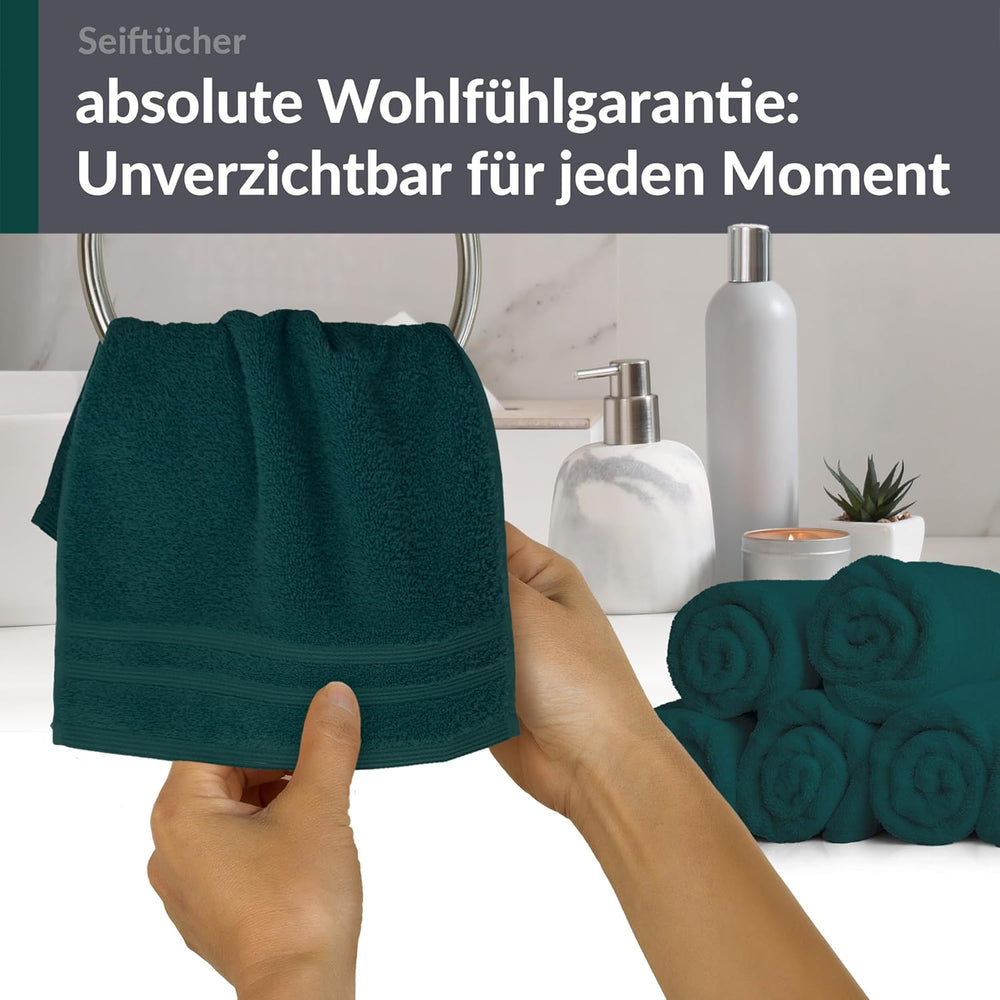 Waschlappen Set 30x30 cm 6 Stück Grün - Opal