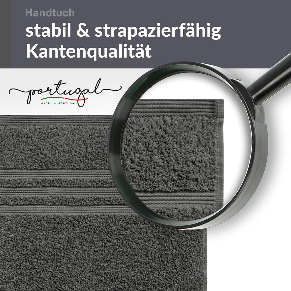 Handtuch 50x100 cm 2er Set Grau - Anthrazit
