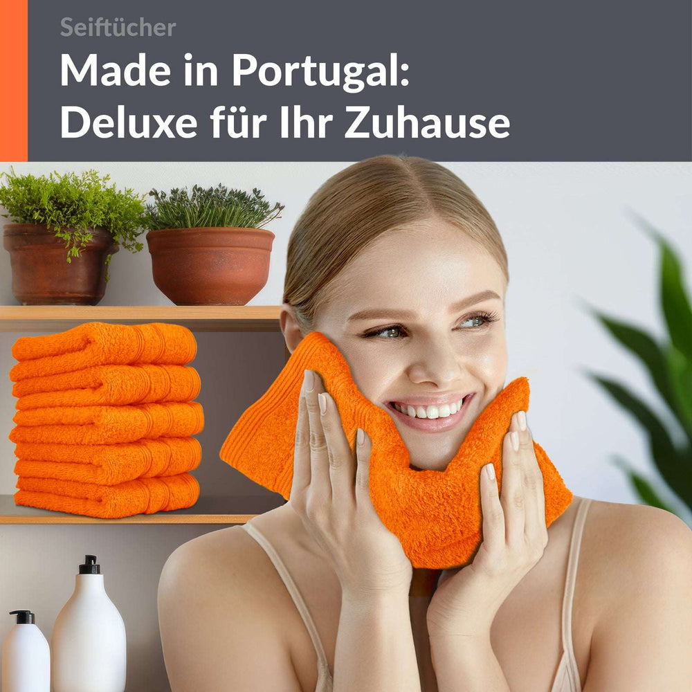 Waschlappen Set 30x30 cm 6 Stück Orange - Clementinen