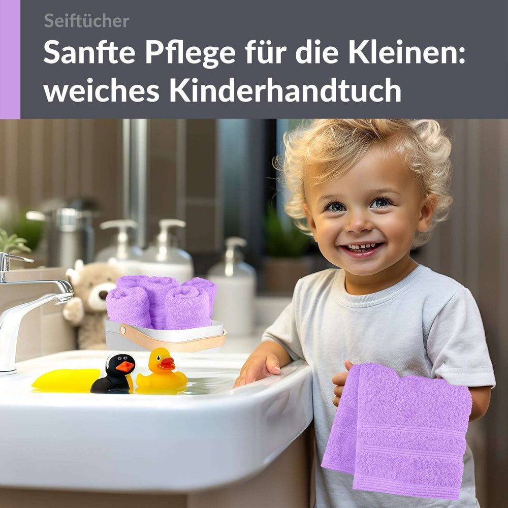 Waschlappen Set 30x30 cm 6 Stück Lila - Flieder