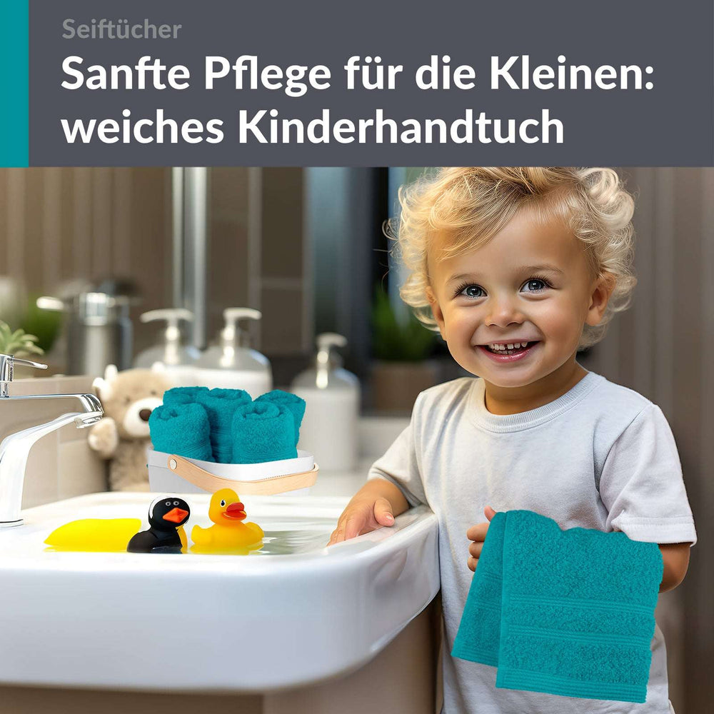 Waschlappen Set 30x30 cm 6 Stück Grün - Nautic