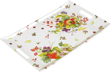 Küchentablett groß 54x35 cm, Tablett rechteckig für die Küche, Druck: Brombeeren