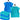 Waschlappen Set zweifarbig 30x30 cm 6 Stück Blau -  Grün