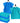 Waschlappen Set zweifarbig 30x30 cm 6 Stück Blau -  Grün