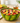 Handgemachte Obstschale Melone, Servierschale aus Italienischer Keramik in Melonenoptik, Runde Salatschüssel 24 cm
