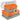 Handtuch Set Orange - Grau, 2x Duschtücher 70x140 cm und Handtücher 2x 50x100 cm