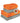 Handtuch Set Orange - Grau, 2x Duschtücher 70x140 cm und Handtücher 2x 50x100 cm