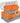 Handtuch Set Orange - Grau, 2x Duschtücher 70x140 cm und Handtücher 2x 50x100 cm