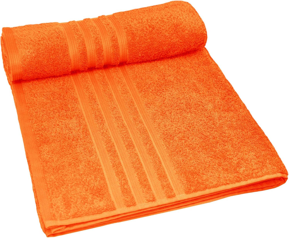 Handtuch Set Orange - Grau, 2x Duschtücher 70x140 cm und Handtücher 2x 50x100 cm