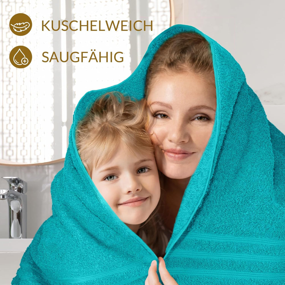 Handtuch Set Nautic - Opal, 2x Duschtücher 70x140 cm und Handtücher 2x 50x100 cm