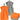 Gästehandtücher Set zweifarbig 30x30 cm 4 Stück Orange -  Grau