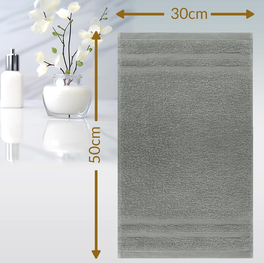 Gästehandtücher Set zweifarbig 30x50 cm 4 Stück Grau - Anthrazit