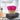 Gästehandtücher Set zweifarbig 30x30 cm 4 Stück Anthrazit -  Rot