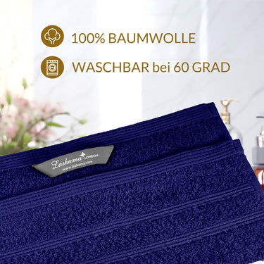 Waschlappen Set zweifarbig 30x30 cm 6 Stück Capri -  Marine