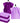 Waschlappen Set zweifarbig 30x30 cm 6 Stück Flieder - Aubergine