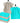 Waschlappen Set zweifarbig 30x30 cm 6 Stück Türkis -  Beige