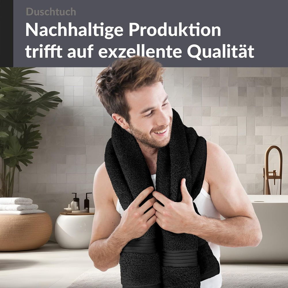 Duschtuch - Badetuch 70x140 cm Schwarz