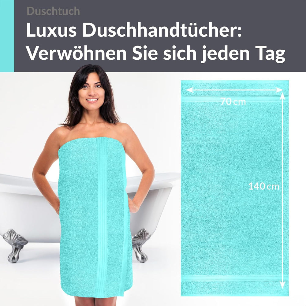 Duschtuch - Badetuch 70x140 cm Türkis