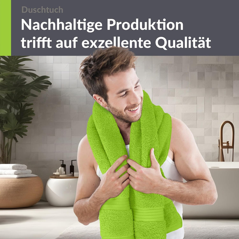 Duschtuch - Badetuch 70x140 cm Grün - Apfel