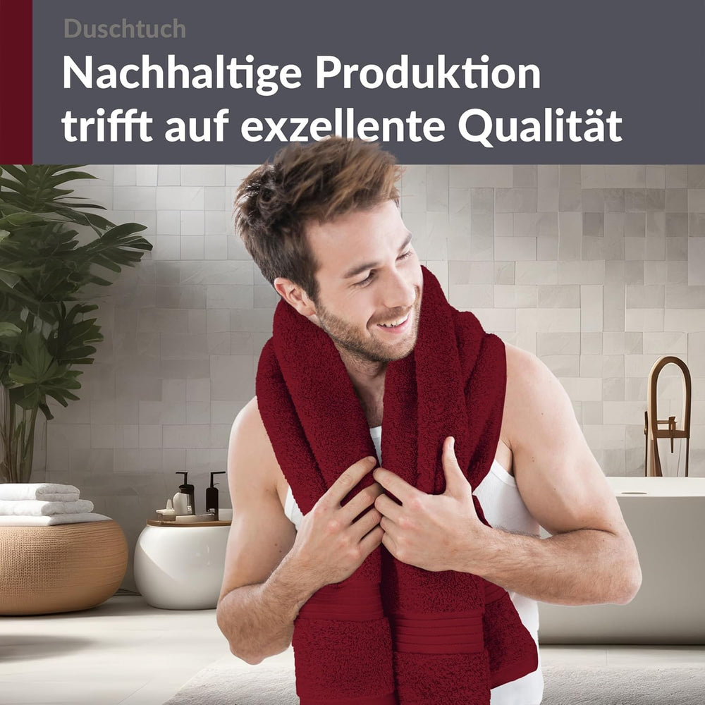 Duschtuch - Badetuch 70x140 cm Rot - Rubin