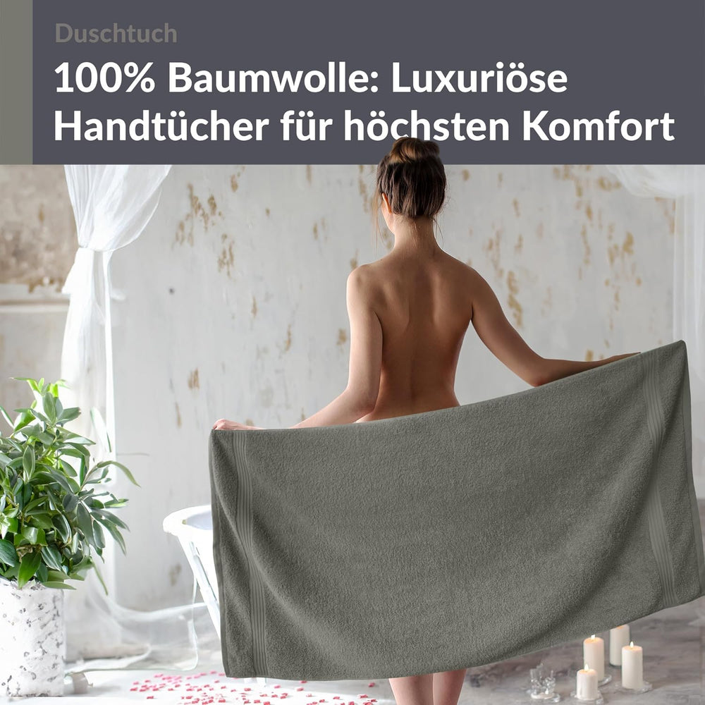 Duschtuch - Badetuch 70x140 cm Grau - Dunkel