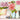 Rechteckiges Tablett zum Servieren, Melamintablett bunt Design: Pfingstrose, Teetablett 31x23 cm