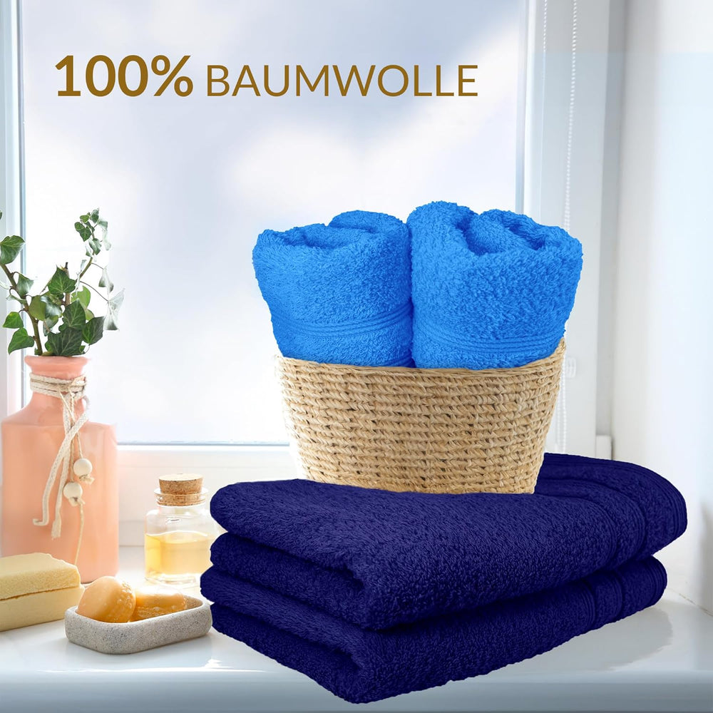8 teiliges Frottee Handtuchset  Marine - Capri