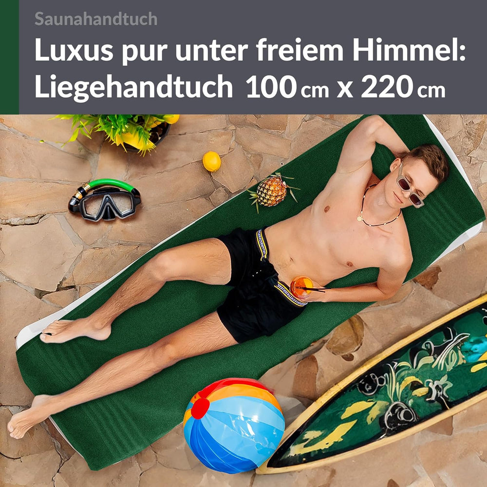 Badetuch groß 100x200 cm Opal - Tanne