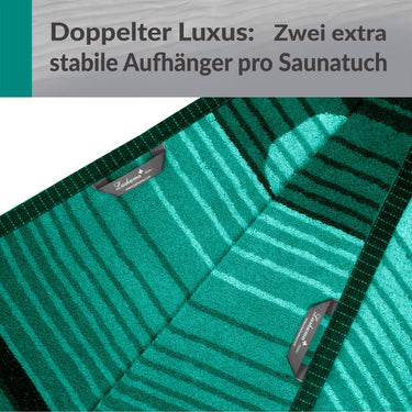 Saunahandtuch 85x200 cm Türkis - Grün, Oslo Saunatuch