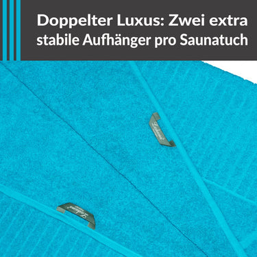 Saunatuch 85x200 cm Blau - Aquamarin, Kopenhagen Saunahandtuch