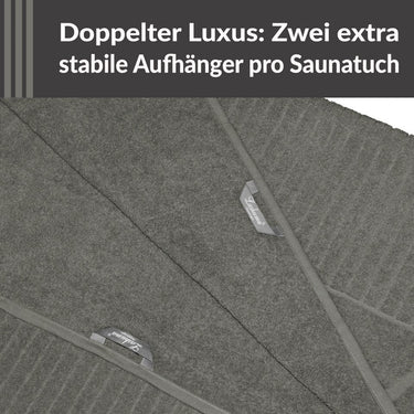 Saunatuch 85x200 cm Grau - Dunkel , Kopenhagen Saunahandtuch