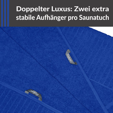 Saunatuch 85x200 cm Blau - Königs, Kopenhagen Saunahandtuch