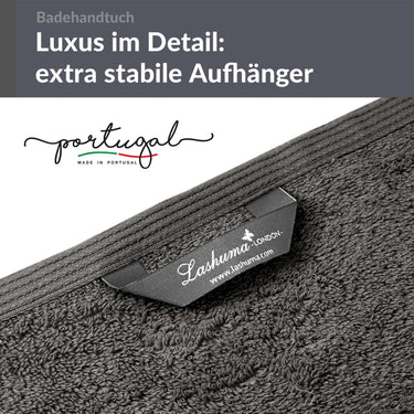 Badetuch 100x150 cm Grau - Anthrazit