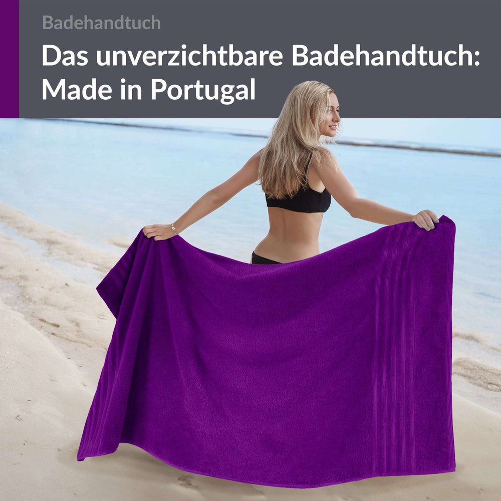 Badetuch 100x150 cm Lila - Aubergine