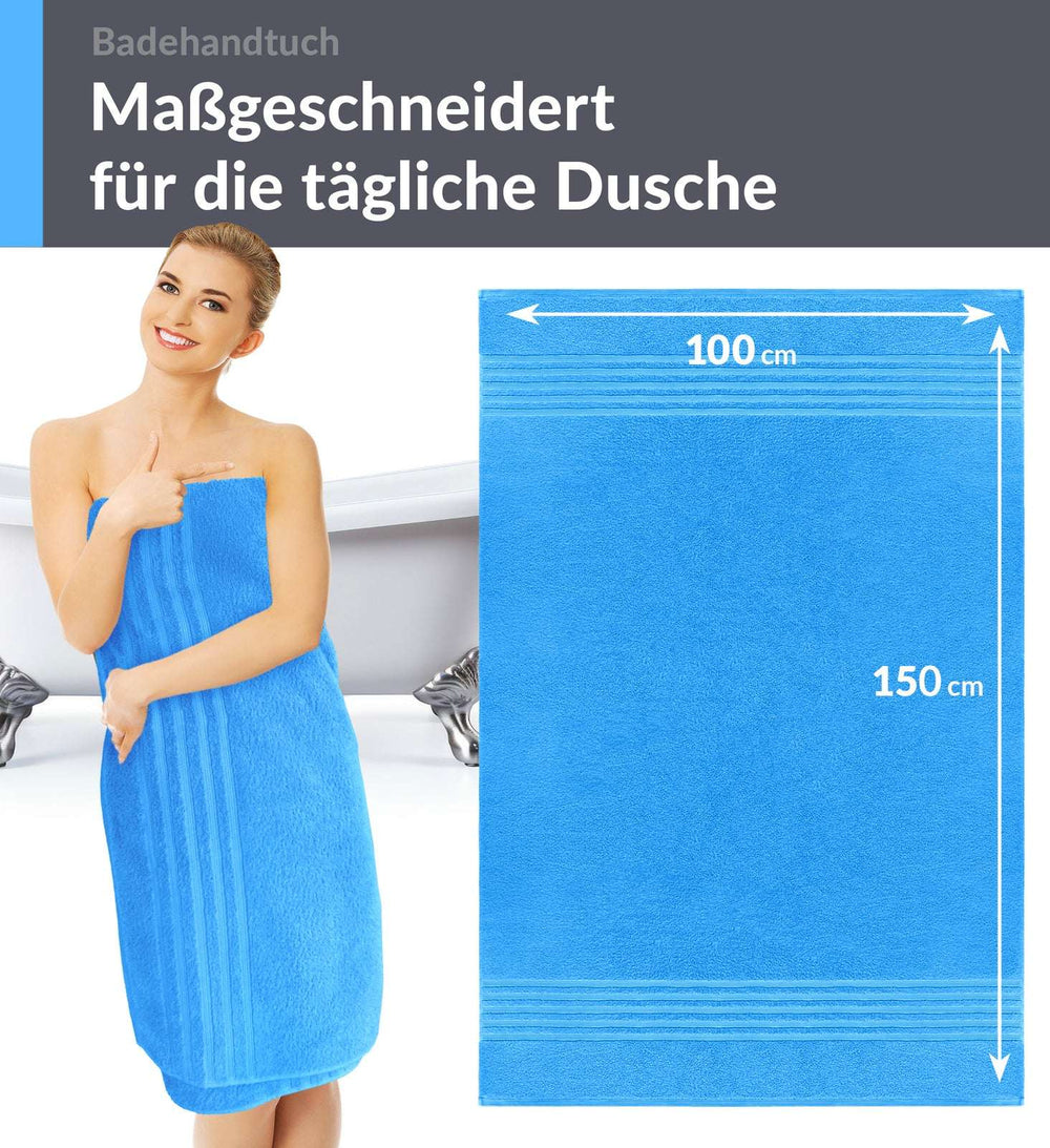 Saunahandtuch 80x200 cm Blau - Capri