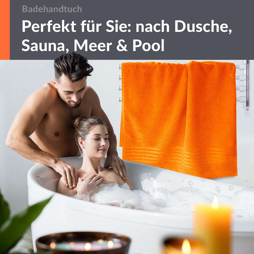 Badetuch 100x150 cm Orange - Clementinen