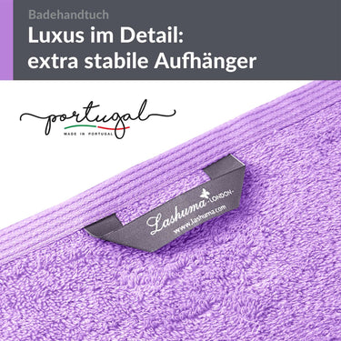 Duschtuch groß 100x150 cm 2er Set Lila - Flieder