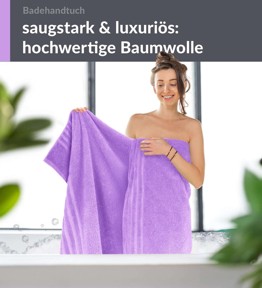 Badetuch 100x150 cm Lila - Flieder