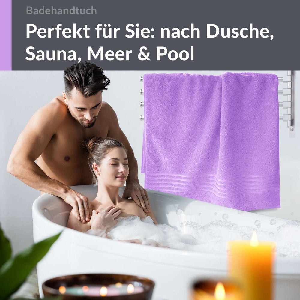Badetuch 100x150 cm Lila - Flieder